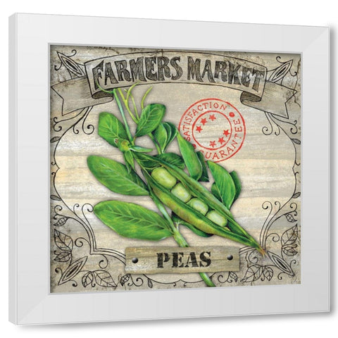 Farmers Market II White Modern Wood Framed Art Print by K, Onna