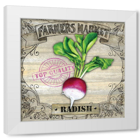 Farmers Market IV White Modern Wood Framed Art Print by K, Onna