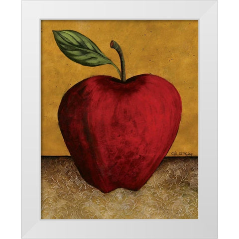 Apple White Modern Wood Framed Art Print by Kime, John