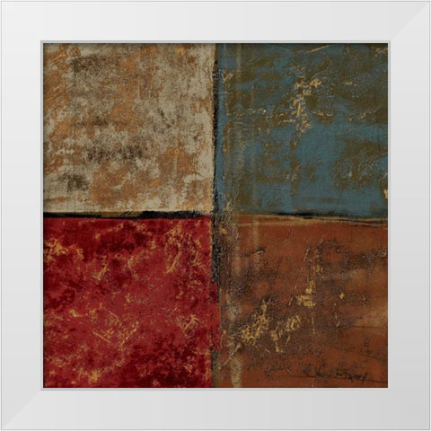 Building Blocks I White Modern Wood Framed Art Print by Kime, John