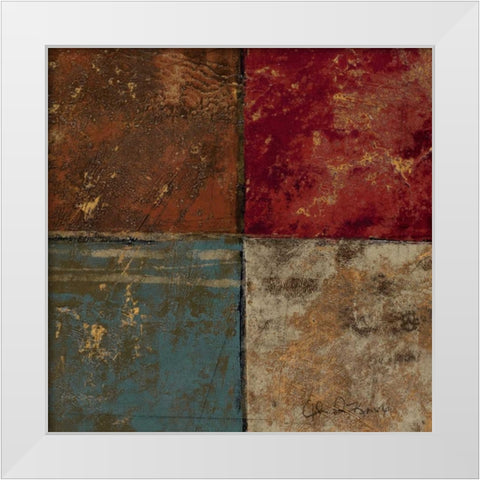 Building Blocks II White Modern Wood Framed Art Print by Kime, John