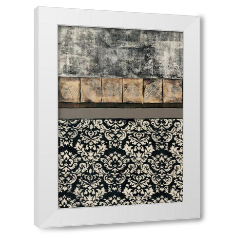 Natures Damask I White Modern Wood Framed Art Print by Kime, John