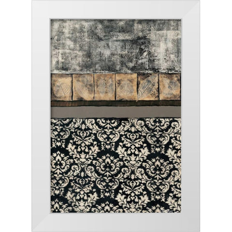 Natures Damask I White Modern Wood Framed Art Print by Kime, John