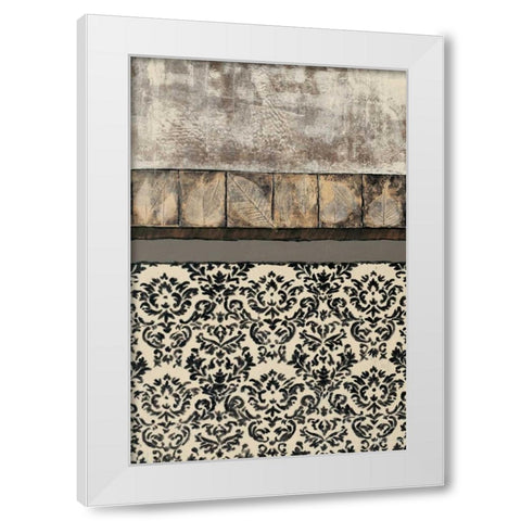 Natures Damask II White Modern Wood Framed Art Print by Kime, John