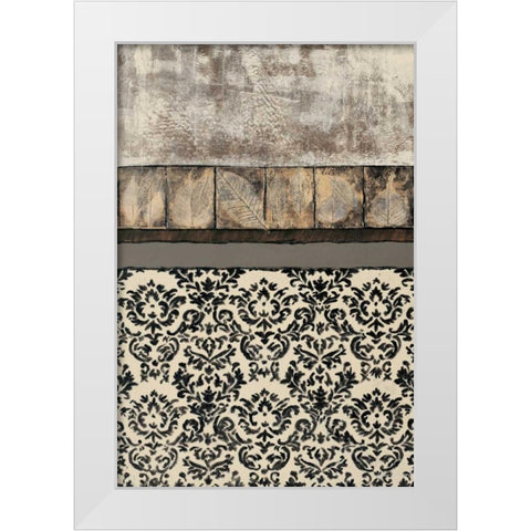Natures Damask II White Modern Wood Framed Art Print by Kime, John
