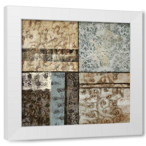 Structured Pattern II White Modern Wood Framed Art Print by Kime, John