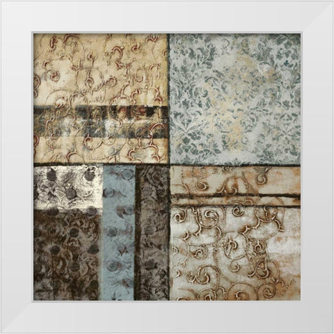 Structured Pattern II White Modern Wood Framed Art Print by Kime, John