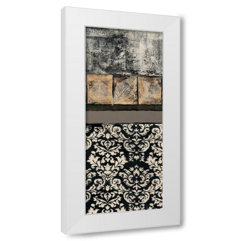 Natures Damask Panel I White Modern Wood Framed Art Print by Kime, John