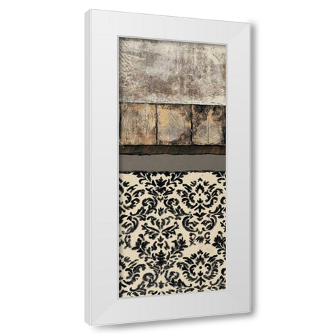Natures Damask Panel II White Modern Wood Framed Art Print by Kime, John