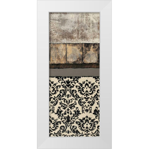 Natures Damask Panel II White Modern Wood Framed Art Print by Kime, John