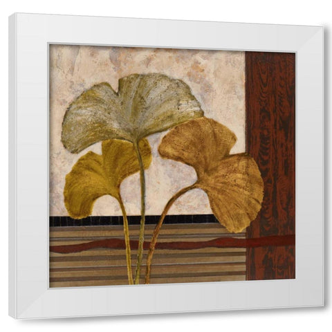 Urban Ginkgo II White Modern Wood Framed Art Print by Kime, John