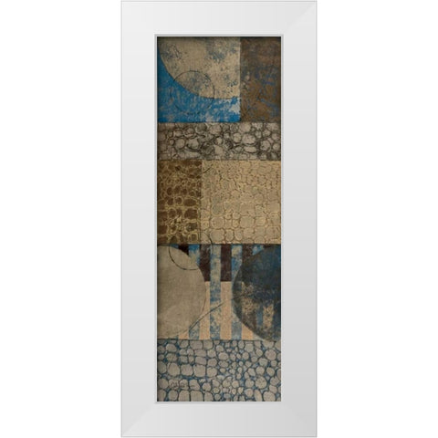 Bubble Structure I White Modern Wood Framed Art Print by Kime, John