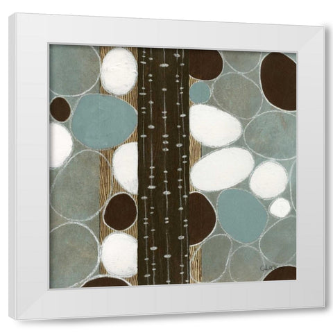 Stones Throw I White Modern Wood Framed Art Print by Kime, John