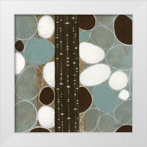 Stones Throw I White Modern Wood Framed Art Print by Kime, John