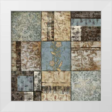 Structural Happiness I White Modern Wood Framed Art Print by Kime, John