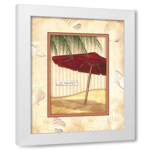 Parasol Club I White Modern Wood Framed Art Print by Laliberte, Andrea