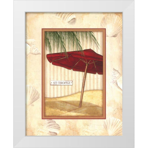 Parasol Club I White Modern Wood Framed Art Print by Laliberte, Andrea
