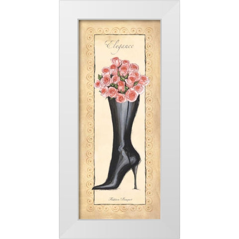 Fashion Bouquet II White Modern Wood Framed Art Print by Laliberte, Andrea