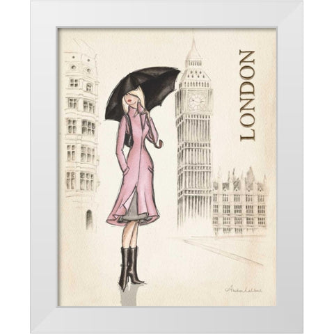London White Modern Wood Framed Art Print by Laliberte, Andrea