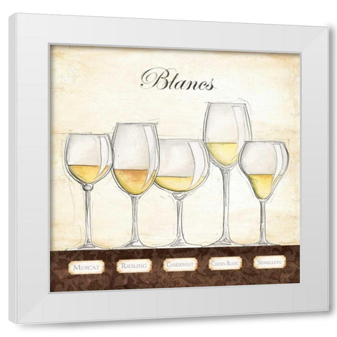 Les Vins Blancs White Modern Wood Framed Art Print by Laliberte, Andrea