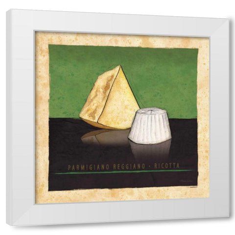 Cheeses I White Modern Wood Framed Art Print by Laliberte, Andrea