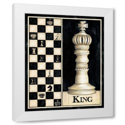 Classic King White Modern Wood Framed Art Print by Laliberte, Andrea
