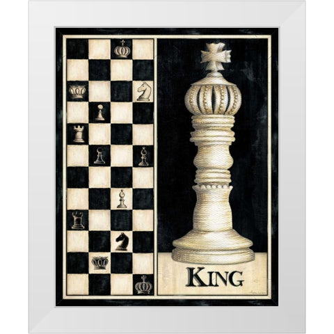 Classic King White Modern Wood Framed Art Print by Laliberte, Andrea
