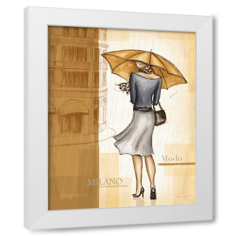 Rain Milano White Modern Wood Framed Art Print by Laliberte, Andrea