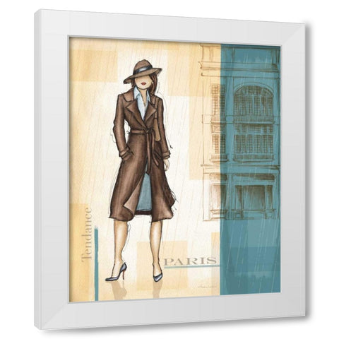 Rain Paris White Modern Wood Framed Art Print by Laliberte, Andrea