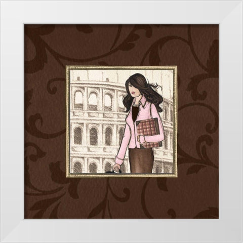 Roma in Pink White Modern Wood Framed Art Print by Laliberte, Andrea