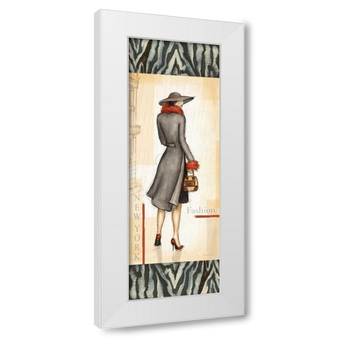 New York Fashion White Modern Wood Framed Art Print by Laliberte, Andrea
