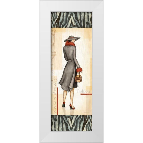 New York Fashion White Modern Wood Framed Art Print by Laliberte, Andrea