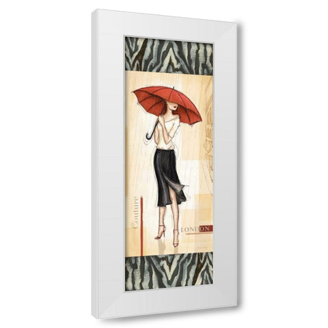 London Fashion White Modern Wood Framed Art Print by Laliberte, Andrea