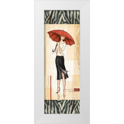 London Fashion White Modern Wood Framed Art Print by Laliberte, Andrea