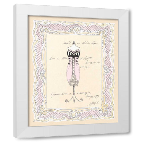 Dress Form II White Modern Wood Framed Art Print by Leal, Steve