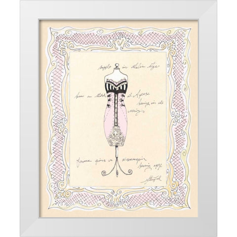 Dress Form II White Modern Wood Framed Art Print by Leal, Steve
