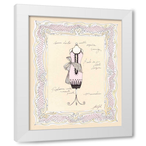 Dress Form IV White Modern Wood Framed Art Print by Leal, Steve