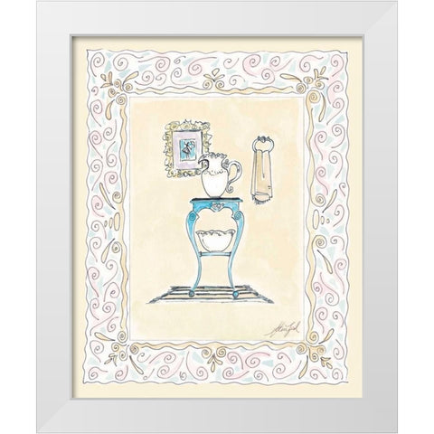 Toilette III White Modern Wood Framed Art Print by Leal, Steve