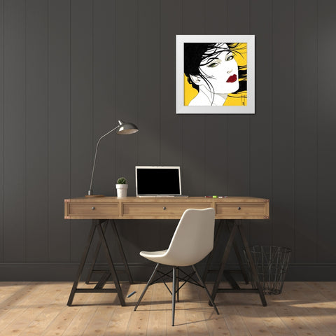 Christine White Modern Wood Framed Art Print by Leal, Steve