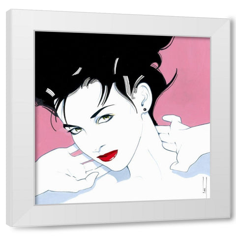 Trisha White Modern Wood Framed Art Print by Leal, Steve