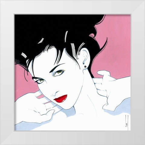 Trisha White Modern Wood Framed Art Print by Leal, Steve