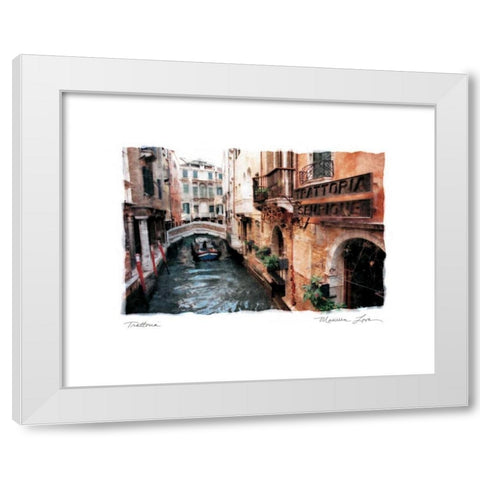 Trattoria White Modern Wood Framed Art Print by Love, Maureen