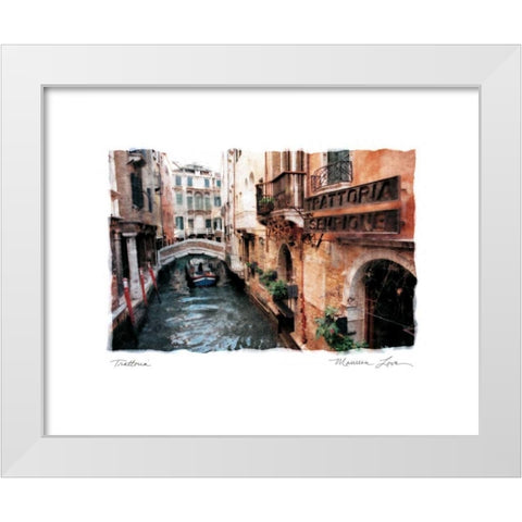 Trattoria White Modern Wood Framed Art Print by Love, Maureen