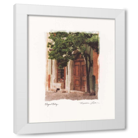 Elegant Entry White Modern Wood Framed Art Print by Love, Maureen