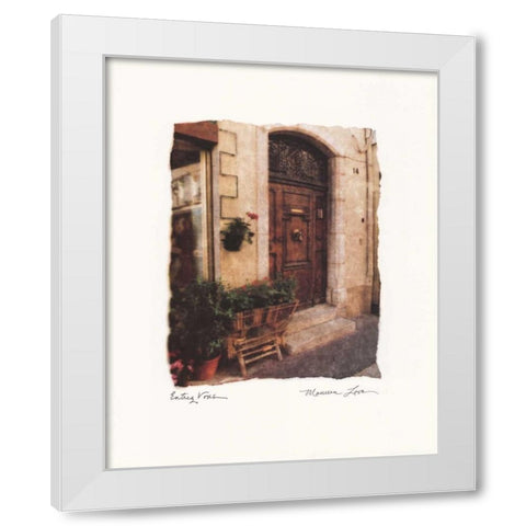Entrez Vous White Modern Wood Framed Art Print by Love, Maureen