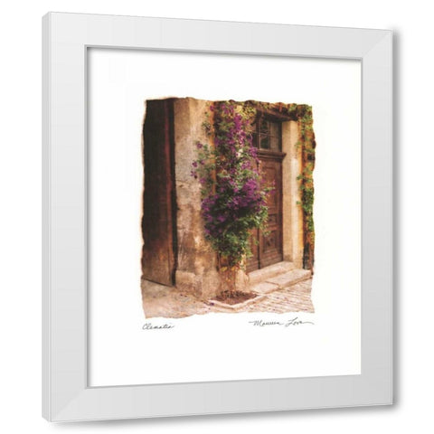 Clematis White Modern Wood Framed Art Print by Love, Maureen