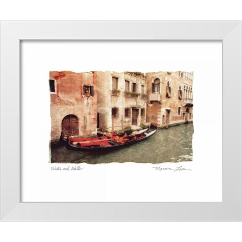 Water and Walls White Modern Wood Framed Art Print by Love, Maureen