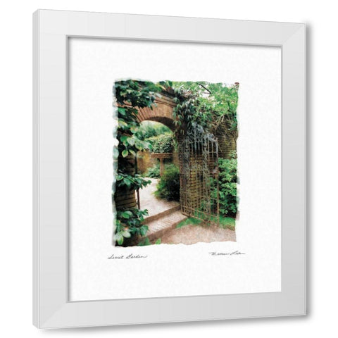 Secret Garden White Modern Wood Framed Art Print by Love, Maureen