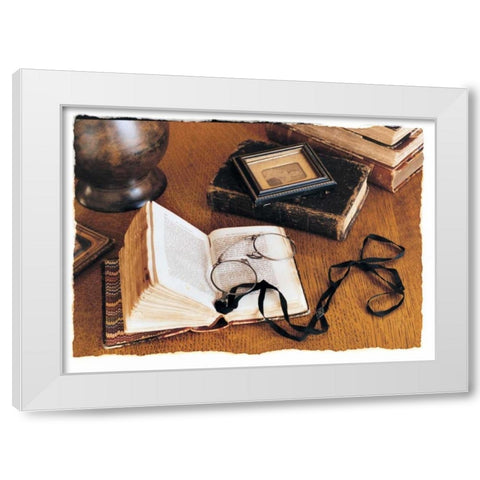Pages of the Past White Modern Wood Framed Art Print by Love, Maureen