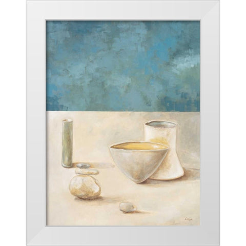 Ishi II White Modern Wood Framed Art Print by Linza, Loretta